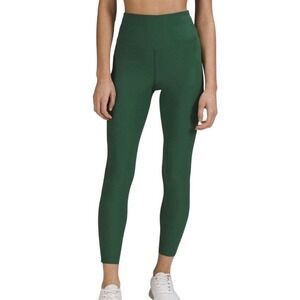 Lululemon Women's Base Pace HR Ribbed Tight Leggings Everglade Green Size 6 25"